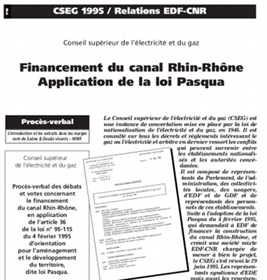 CSEG sur les relations EDF-CNR