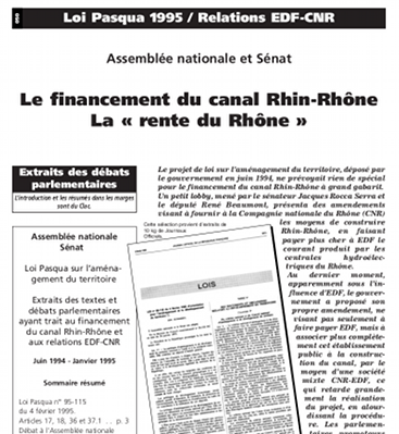 Loi Pasqua 1995 sur les relations entre EDF et la CNR