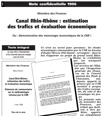 Canal Rhin-Rhône: estimation des trafics et évaluation économique